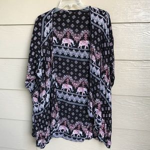 Black, White, & Red Kimono